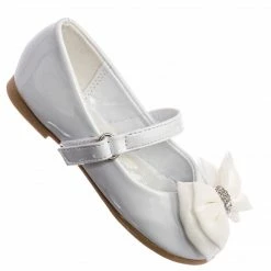 Little Angel New Britt958D Baby Girl Mary Jane Ballet Flat - Toddler Bow Rhinestone Crystal Shoes