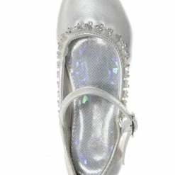 Little Angel Daisy016D Baby Girl Block Heel Mary Jane Pump - Rhinestone Wedding Dress Shoes