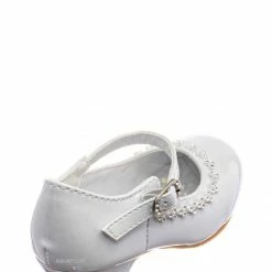 Little Angel Daisy016D Baby Girl Block Heel Mary Jane Pump - Rhinestone Wedding Dress Shoes