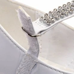 Little Angel Kelly767E Girls Mary Jane Rhinestone Flats - Kids Round Toe Ballerina Shoes New