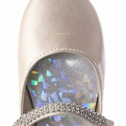 Little Angel Kelly767E Girls Mary Jane Rhinestone Flats - Kids Round Toe Ballerina Shoes New