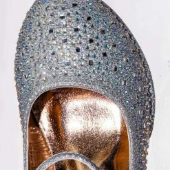 Little Angel Tasha004E Girl Rhinestone Crystal Mary Jane Pump - Kids Block Heel Dress Shoes New