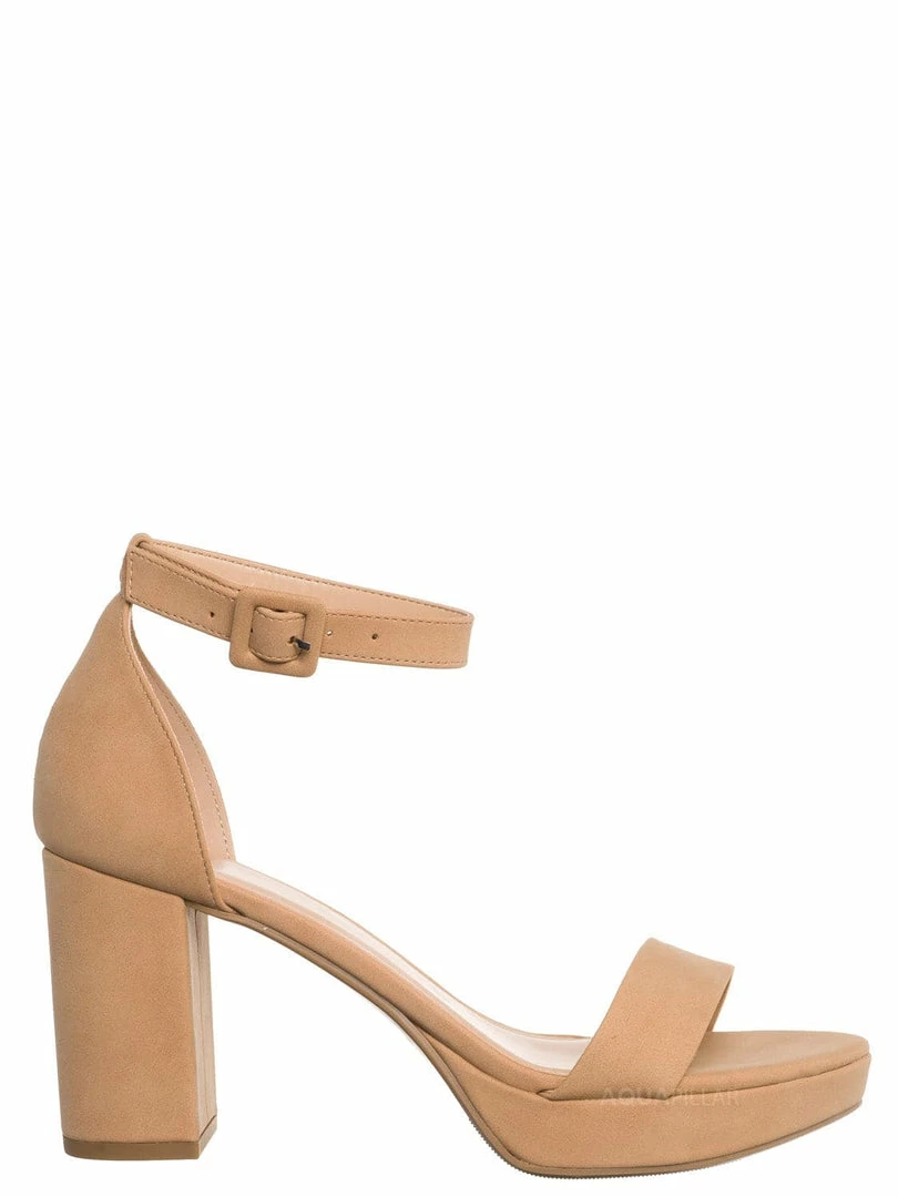 Delicious New Century Chunky Block Heel Sandal, Women Two Piece Dress Shoes