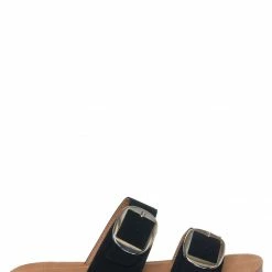 Soda Hello Lightweight Foam Footbed Slide Sandal, Women Double Buckle Slipper New