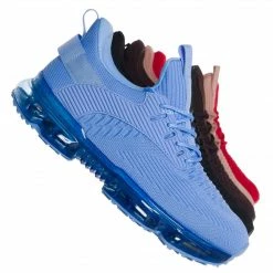 La Shailah Flow89 Stretch Elastic Mesh Sneaker - Festival Lace Up Rubber Air Bubble Cushion