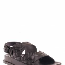 Bamboo Peach02 Molded Footbed Quilted Sandal - Womens Comfort Foam Jelly Padded Shoes New