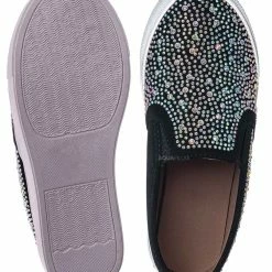 Forever Link Design08K Children Rhinestone Crystal Slip On Sneaker - Kids Girl Sporty Loafer New