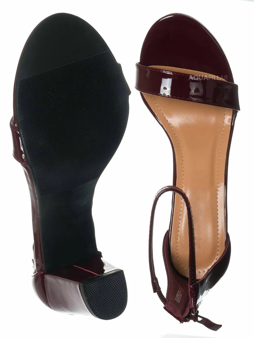 Top Moda Hannah1 Chunky Heel Two Piece Sandal - Women Evening Open Toe Dress Shoes New