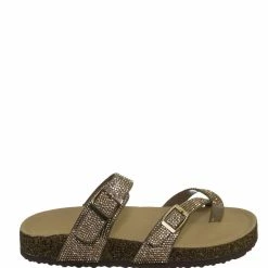Bamboo Berk03 Rhinestone Molded Footbed Sandal - Women Crystal Slide In Contour Insole New