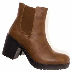 Fabulous New Status51 Vintage Block Heel Elastic Chelsea Ankle Bootie