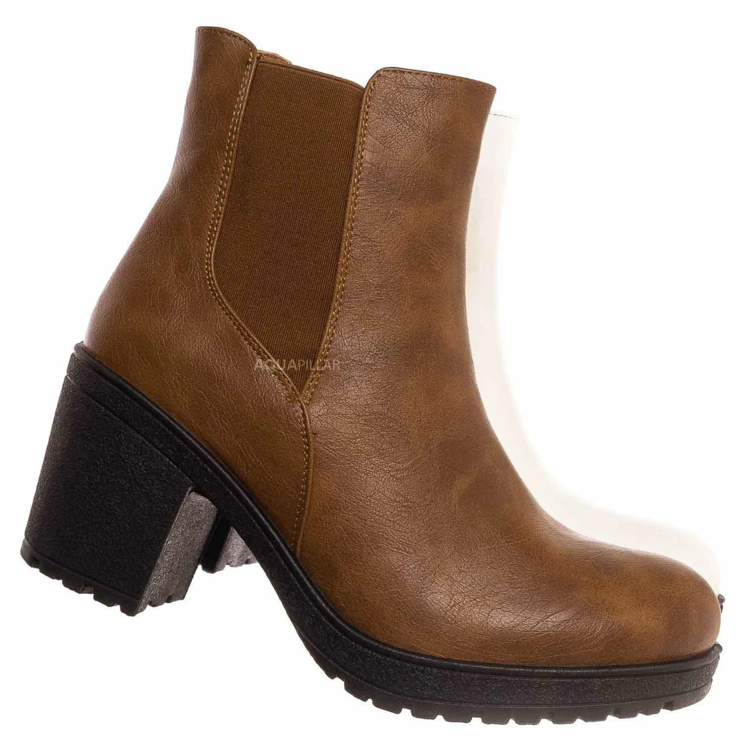 Fabulous New Status51 Vintage Block Heel Elastic Chelsea Ankle Bootie