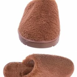 Bamboo Snuggle07 Furry Flatbed Slipper Mule - Mukluk Winter Slip On For Men & Women