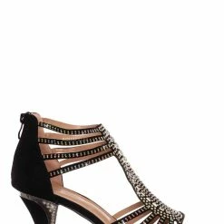 Forever Link Perform69 Rhinestone Crystal High Heel Sandal - Women Glitter Dress Shoes New