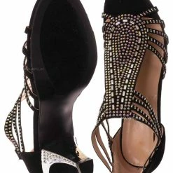 Forever Link Perform60 Rhinestone Crystal High Heel Sandal - Women Glitter Dress Shoes