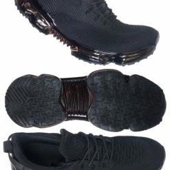 La Shailah Flow89 Stretch Elastic Mesh Sneaker - Festival Lace Up Rubber Air Bubble Cushion