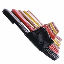 Forever Link Padded18 Wide Woven Slide Sandal - Womens Elongated Open Square Toe Slipper Mule New