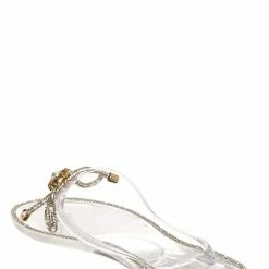 Wild Diva Jolie44 Rhinestone Crystal Jelly Slide, Women Lucite Flip Flop