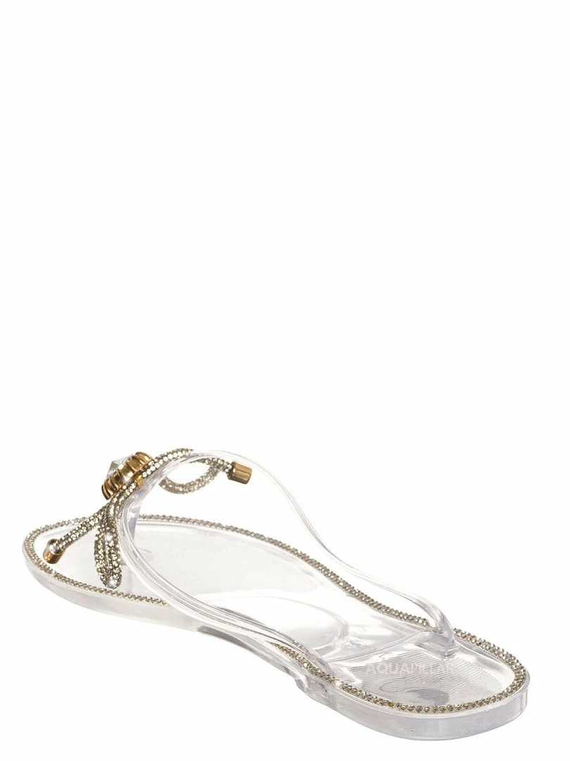 Wild Diva Jolie44 Rhinestone Crystal Jelly Slide, Women Lucite Flip Flop
