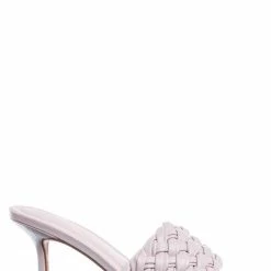 Bamboo Zeal08 High Heel Puffy Woven Mule - Women Stiletto Pillow Weave Sandal