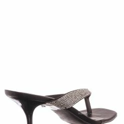 Anne Michelle Reform16 Rhinestone High Heel Slide, Women Crystal Dress Sandal New