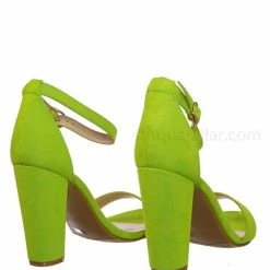 Bamboo New Mania03 Chunky Block High Heel Sandal - Open Toe Retro Ankle Strap Dress Shoes