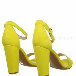 Bamboo New Mania03 Chunky Block High Heel Sandal - Open Toe Retro Ankle Strap Dress Shoes