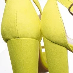 Bamboo New Mania03 Chunky Block High Heel Sandal - Open Toe Retro Ankle Strap Dress Shoes