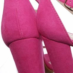 Bamboo New Mania03 Chunky Block High Heel Sandal - Open Toe Retro Ankle Strap Dress Shoes