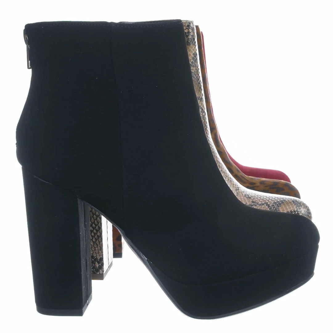 Delicious New Meeting Chunky Block Heel Platform Dress Bootie - Women Round Toe Dress Shoe