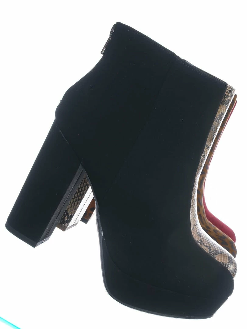 Delicious New Meeting Chunky Block Heel Platform Dress Bootie - Women Round Toe Dress Shoe