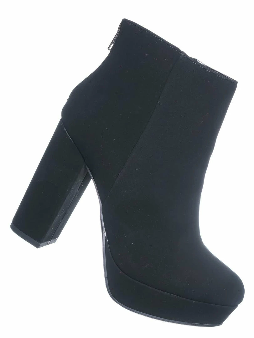 Delicious New Meeting Chunky Block Heel Platform Dress Bootie - Women Round Toe Dress Shoe