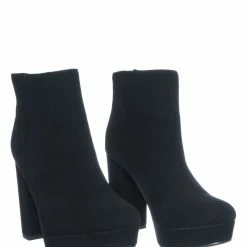 Delicious New Meeting Chunky Block Heel Platform Dress Bootie - Women Round Toe Dress Shoe