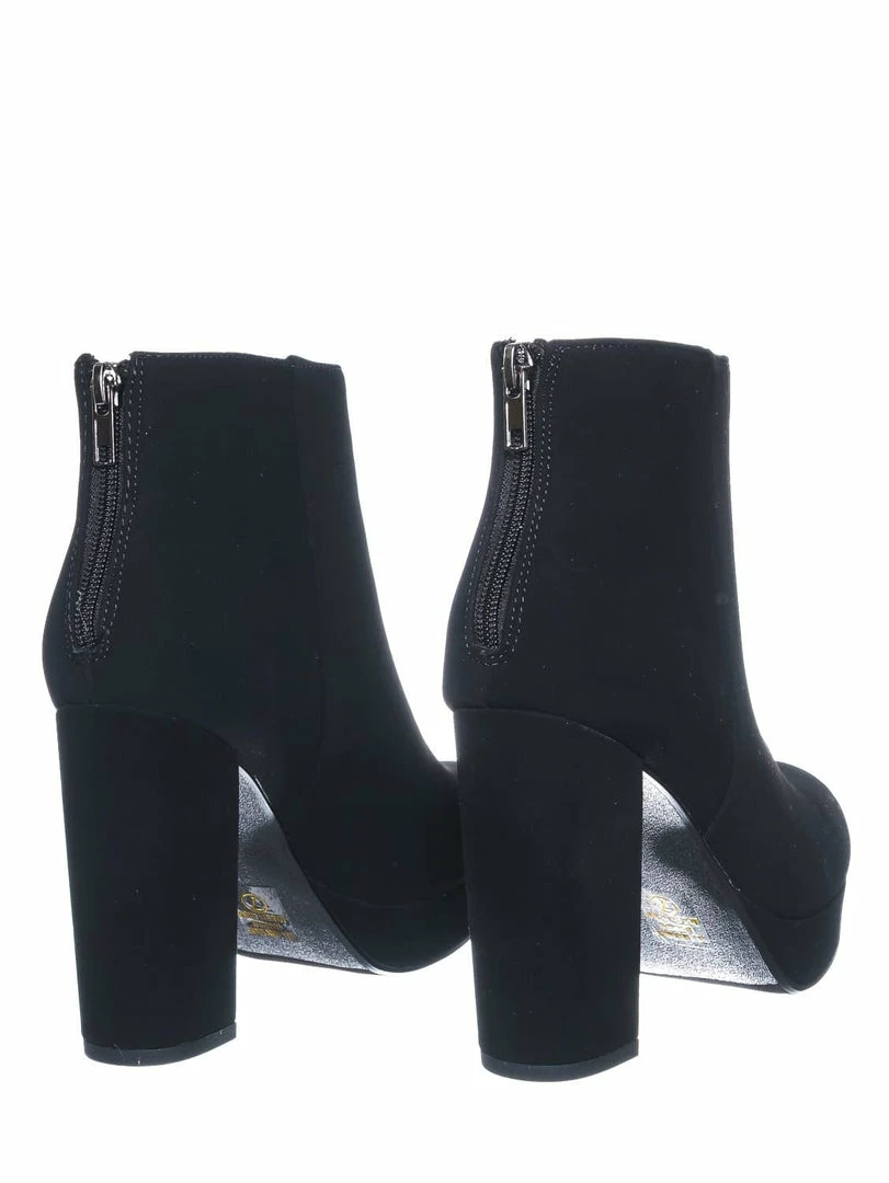 Delicious New Meeting Chunky Block Heel Platform Dress Bootie - Women Round Toe Dress Shoe