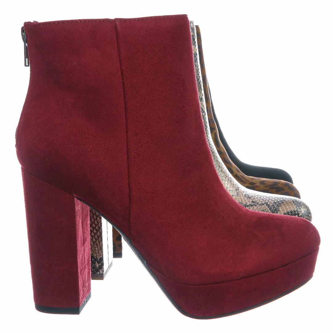 Delicious New Meeting Chunky Block Heel Platform Dress Bootie - Women Round Toe Dress Shoe