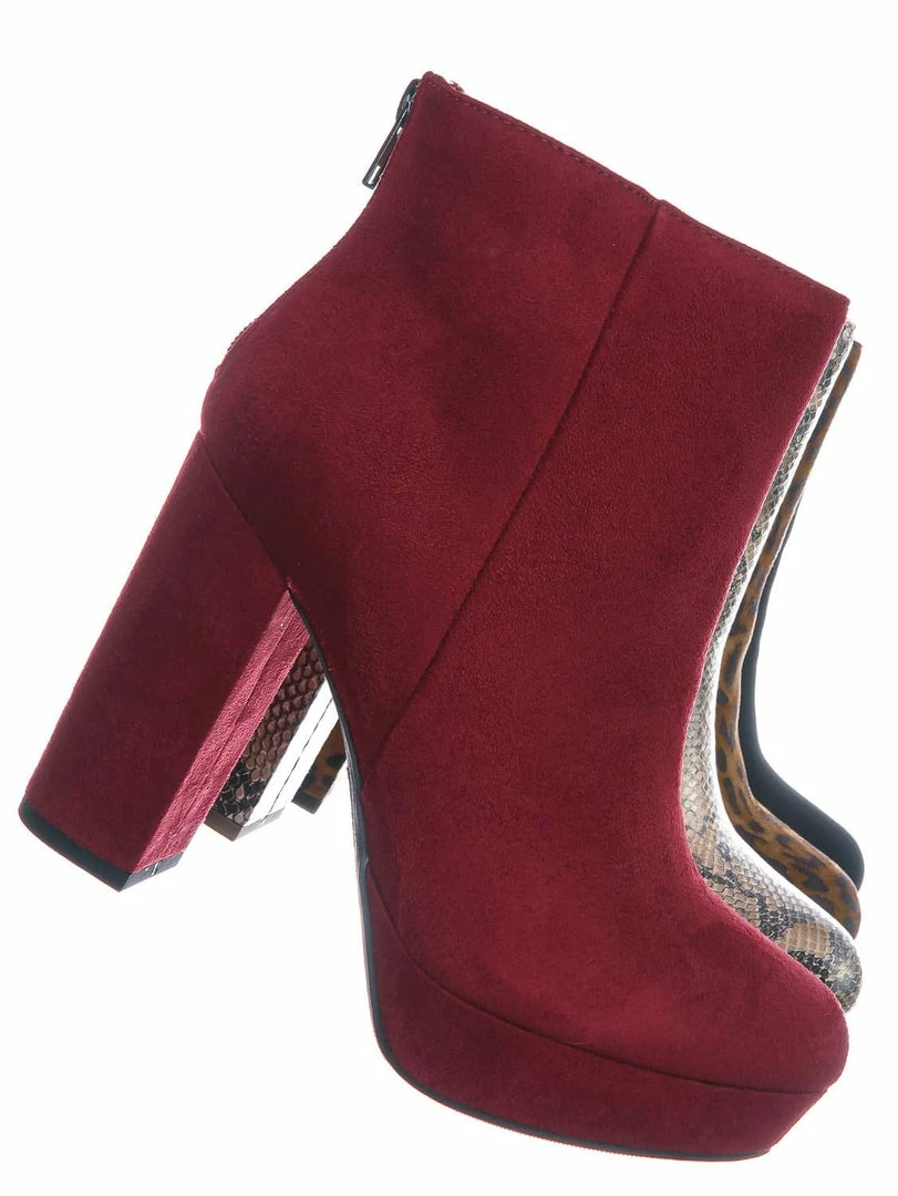 Delicious New Meeting Chunky Block Heel Platform Dress Bootie - Women Round Toe Dress Shoe