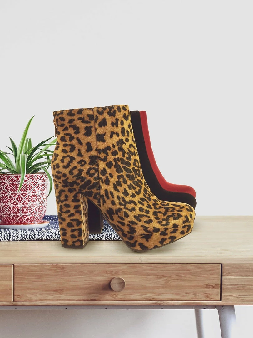 Delicious New Meeting Chunky Block Heel Platform Dress Bootie - Women Round Toe Dress Shoe