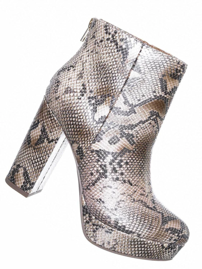 Delicious New Meeting Chunky Block Heel Platform Dress Bootie - Women Round Toe Dress Shoe