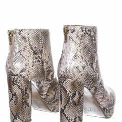 Delicious New Meeting Chunky Block Heel Platform Dress Bootie - Women Round Toe Dress Shoe