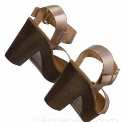 Top Moda New Melissa1 Clog Block Heel Platform Sandal-Lightweight Wooden Comfort Sandal