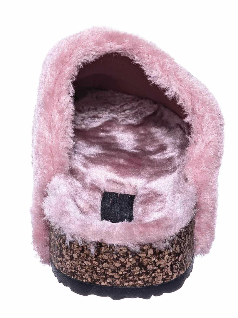 Forever Link New Benefit13 Rhinestone Crystal Moccasin Furry Footbed Slipper