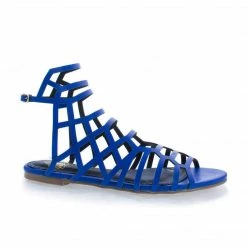Miss L By Liliana New CiciML By Miss L Open Toe Honeycomb Caged Ankle Flat Sandals