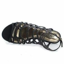 Miss L By Liliana New CiciML By Miss L Open Toe Honeycomb Caged Ankle Flat Sandals