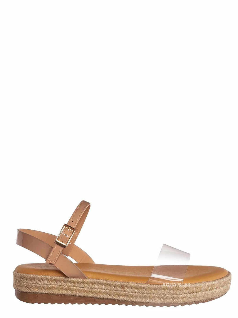 Bamboo New Superb32 Espadrille Flatform Sandal, Womens Lucite TieDye Padded Shoes