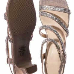 Soda Input2 Childrens Rhinestone Crystal Dress Sandal - Girl Shiny Glitter Party Shoe
