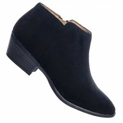 Aquapillar New Mug Western Low Chunky Block Heel Bootie - Women Ankle Boots W Stack Heel