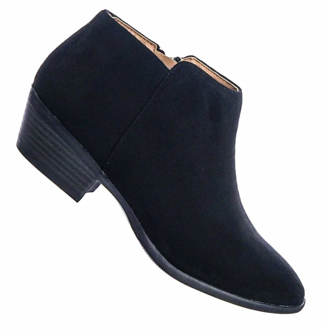 Aquapillar New Mug Western Low Chunky Block Heel Bootie - Women Ankle Boots W Stack Heel