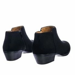 Aquapillar New Mug Western Low Chunky Block Heel Bootie - Women Ankle Boots W Stack Heel