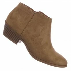 Aquapillar New Mug Western Low Chunky Block Heel Bootie - Women Ankle Boots W Stack Heel