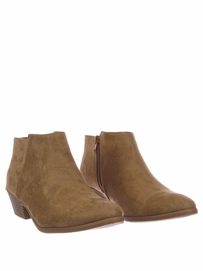 Aquapillar New Mug Western Low Chunky Block Heel Bootie - Women Ankle Boots W Stack Heel