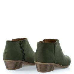 Aquapillar New Mug Western Low Chunky Block Heel Bootie - Women Ankle Boots W Stack Heel